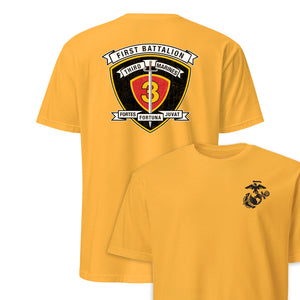 1st Battalion 3rd Marines Back Print T-Shirt