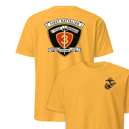 1st Battalion 3rd Marines Back Print T-Shirt