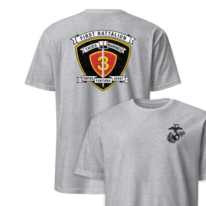1st Battalion 3rd Marines Back Print T-Shirt
