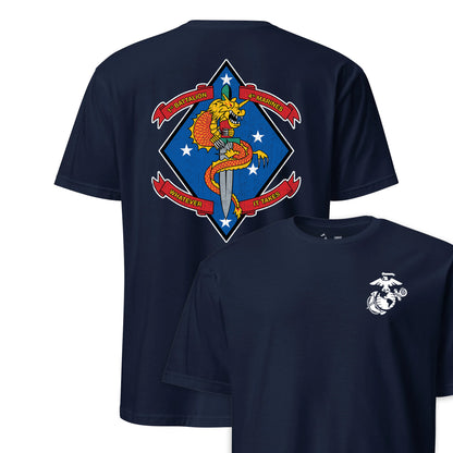 1st Battalion 4th Marines Back Print T-Shirt