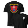 1st Battalion 5th Marines Back Print T-Shirt - BLACK