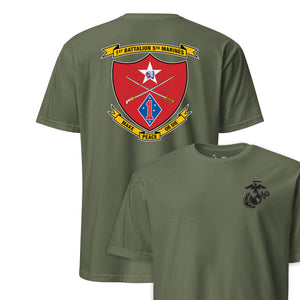 1st Battalion 5th Marines Back Print T-Shirt