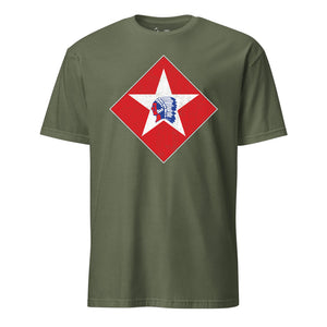 1st Battalion 6th Marines T-Shirt in OD Green - USMC unit tee