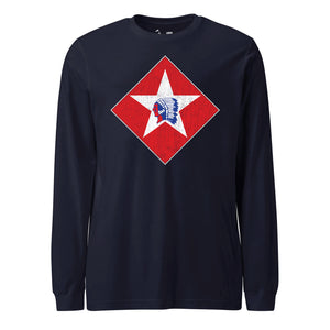 1st Battalion 6th Marines Long Sleeve T-Shirt in Navy - USMC unit tee