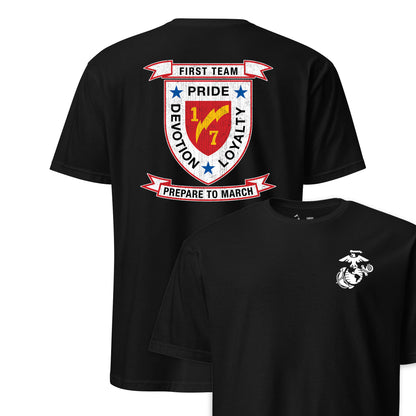 1st Battalion 7th Marines Back Print T-Shirt
