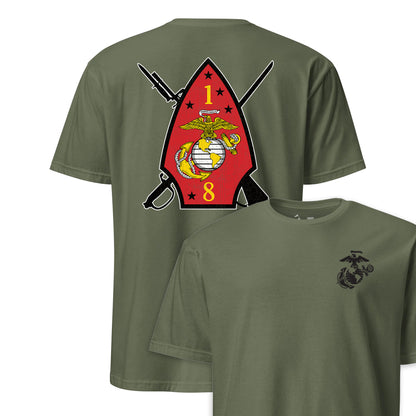 1st Battalion 8th Marines Back Print T-Shirt