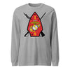 1st Battalion 8th Marines Long Sleeve T-Shirt - HEATHER GREY