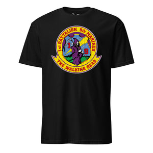 1st Battalion 9th Marines T-Shirt in Black - USMC unit tee