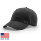 0313 Blackout Unstructured Hat with 3D embroidery- Black Hat w/ Black