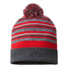 Pom Eagle Globe & Anchor Cuffed Beanie - RED