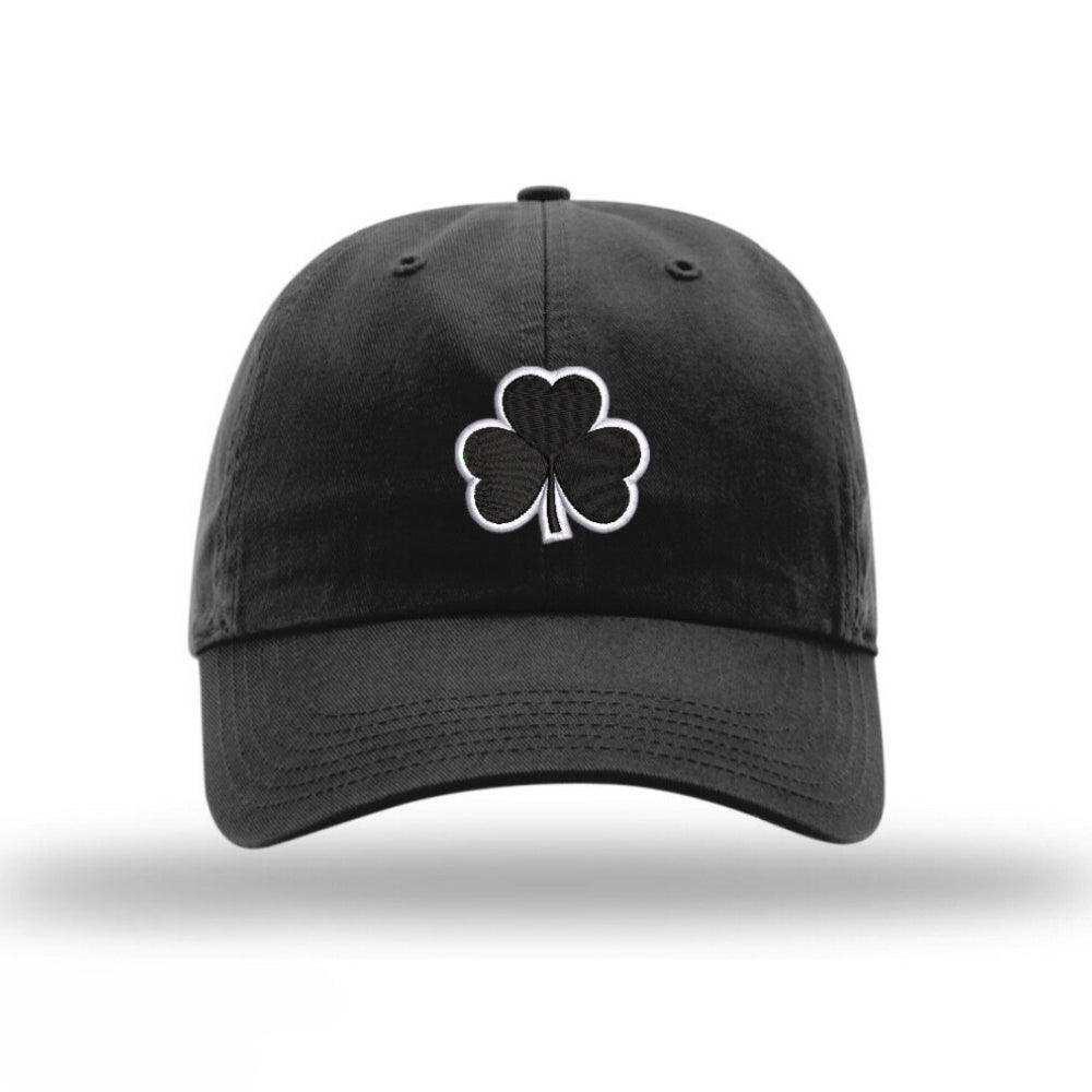 Black out Shamrock Unstructured Hat