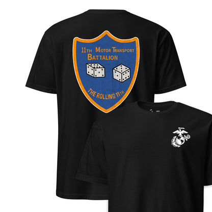 11th Motor Transport Battalion Back Print T-Shirt