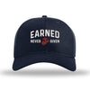 Earned Never Given Structured USMC Hat with 3D embroidery - NAVY