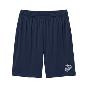 Eagle Globe & Anchor- Silver Logo Pocket Shorts