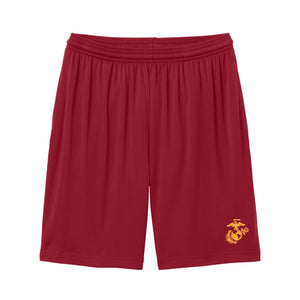 Eagle Globe & Anchor- Gold Logo Pocket Shorts