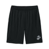 Eagle Globe & Anchor- Silver Logo Pocket Shorts - BLACK