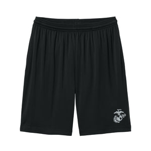 Eagle Globe & Anchor- Silver Logo Pocket Shorts