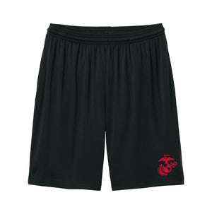 Eagle Globe & Anchor- Red Logo Pocket Shorts