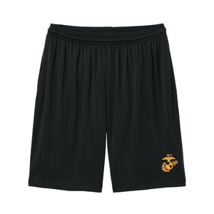 Eagle Globe & Anchor Gold Logo Pocket Shorts - back view