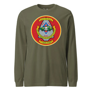 1st Light Armored Recon Battalion Long Sleeve T-Shirt in OD Green - USMC unit tee