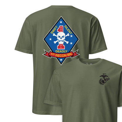 1st Recon Battalion Back Print T-Shirt