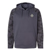 1st Division Subdued Camo Fleece Performance Hooded Sweatshirt - CHARCOAL