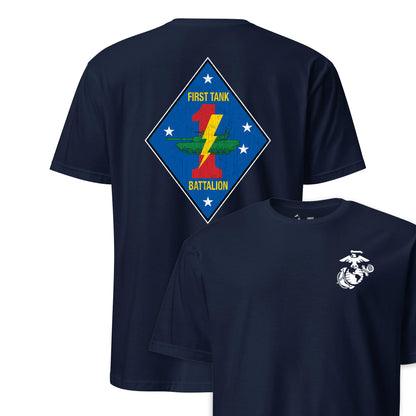 1st Tank Battalion Back Print T-Shirt