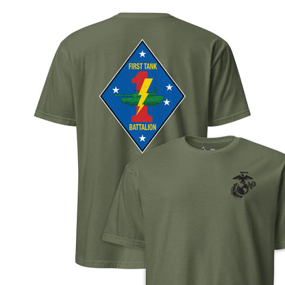1st Tank Battalion Back Print T-Shirt