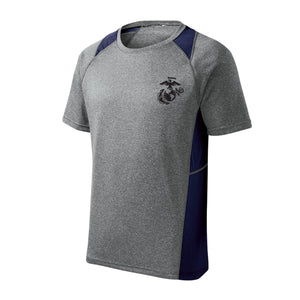 Two Tone Eagle Globe & Anchor Left Chest Performance T-Shirt