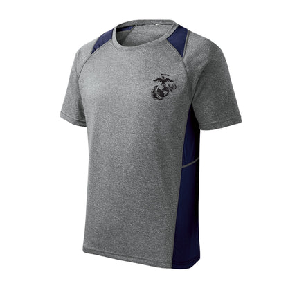 Two Tone Eagle Globe & Anchor Left Chest Performance T-Shirt