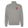 1st Battalion 5th Marines Quarter Zip Sweatshirt - Heather Grey