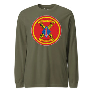 2nd Battalion 11th Marines Long Sleeve T-Shirt in OD Green - USMC unit tee