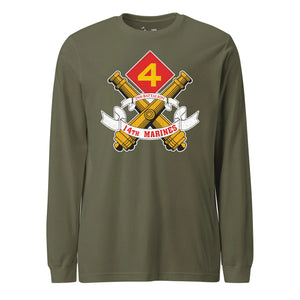 2nd Battalion 14th Marines Long Sleeve T-Shirt in OD Green - USMC unit apparel