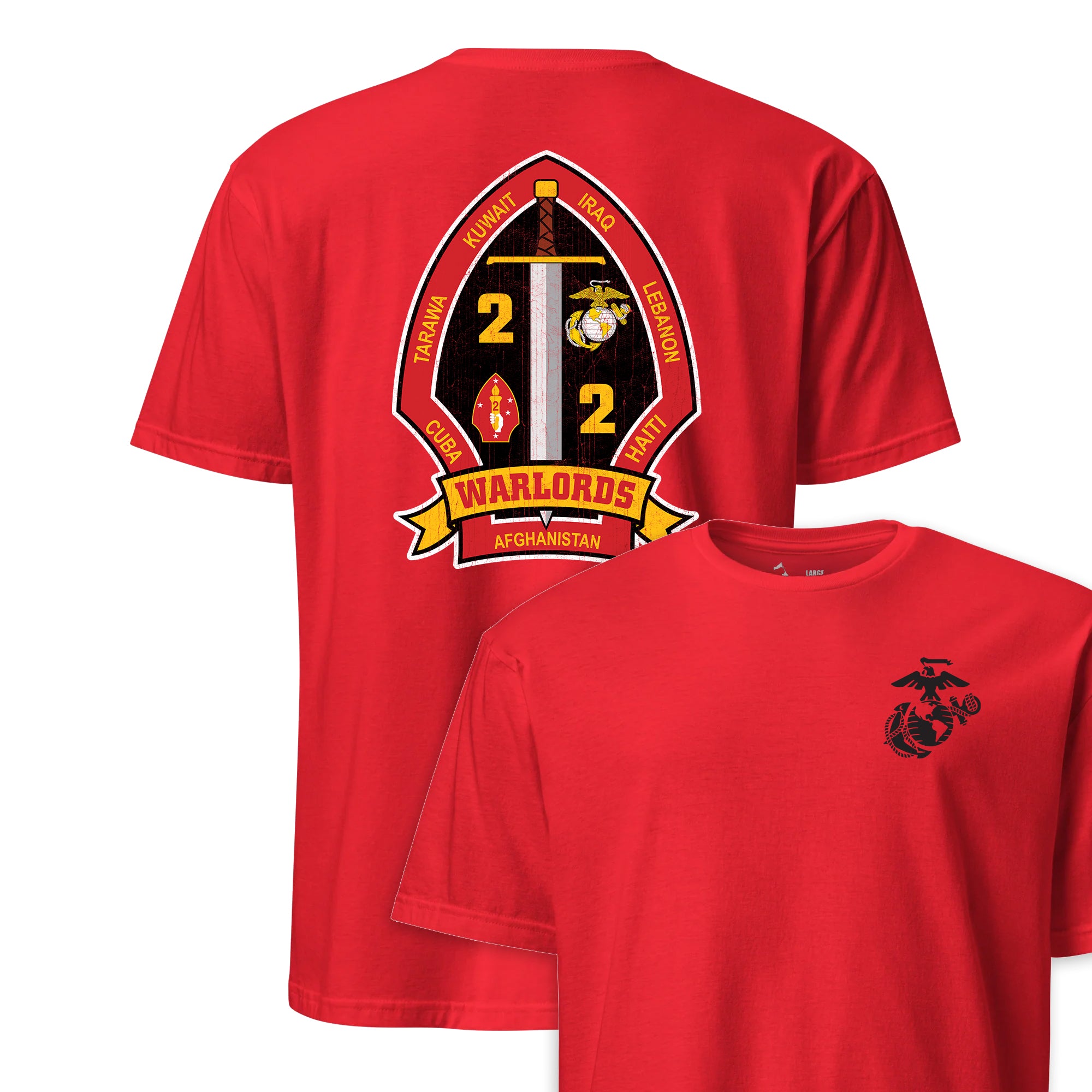 2nd Battalion 2nd Marines Back Print T-Shirt