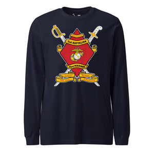 2nd Battalion 23rd Marines Long Sleeve T-Shirt in Navy - USMC unit apparel