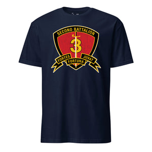 2nd Battalion 3rd Marines T-Shirt in Navy - USMC unit tee