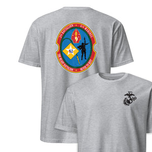 2nd Battalion 6th Marines Back Print T-Shirt in Grey - USMC unit tee