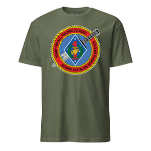 2nd Battalion 7th Marines T-Shirt in OD Green - USMC unit tee
