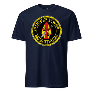2nd Battalion 8th Marines T-Shirt in Navy - USMC unit tee