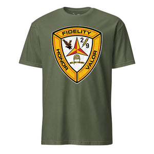 2nd Battalion 9th Marines T-Shirt in OD Green - USMC unit tee