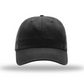 0313 Blackout Unstructured Hat with 3D embroidery- Black Hat w/ Black