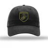 Brotherhood Shield EGA Unstructured USMC Hat - Black w/ OD Green - Black