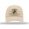 Brotherhood Shield EGA Unstructured USMC Hat - Stone Hat w/ OD Green - Stone