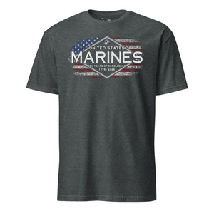 250 Years of Excellence T-Shirt in Charcoal - Marine Corps commemorative tee