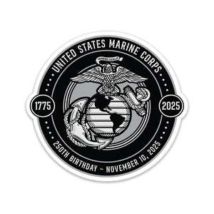 250th USMC Birthday Shield Decal