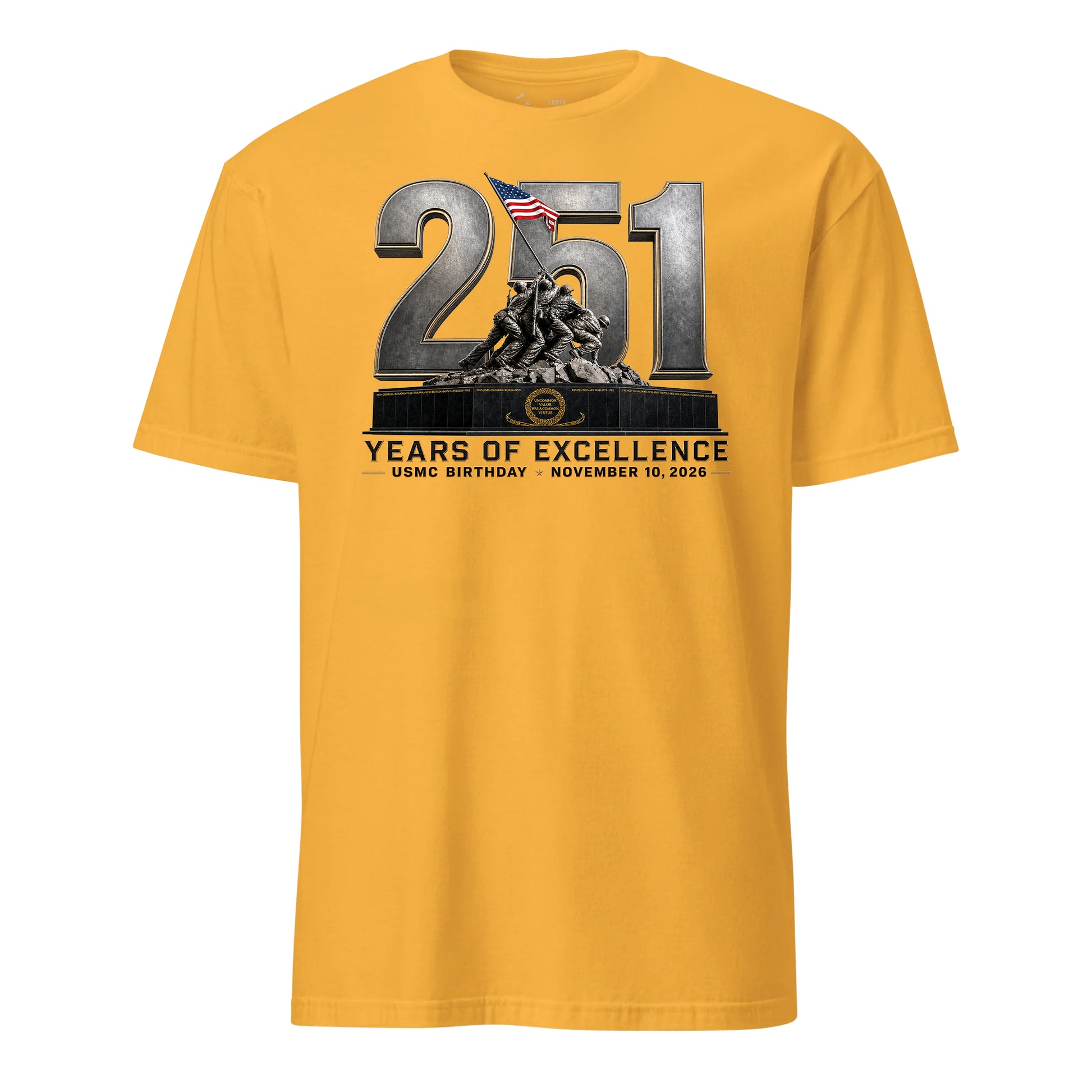 251 Years of Excellence USMC Birthday T-Shirt