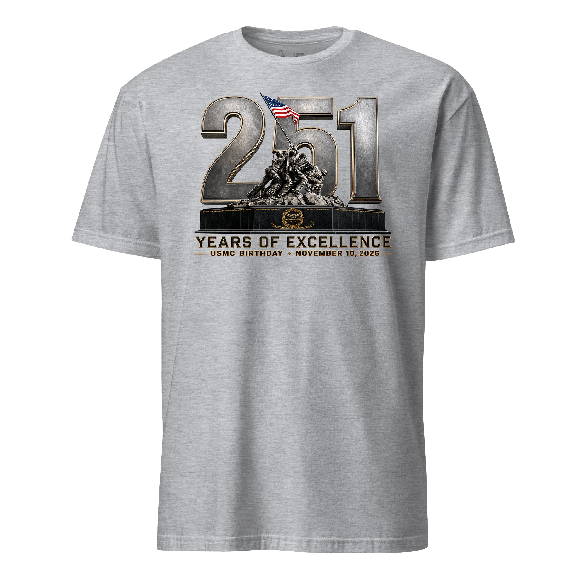 251 Years of Excellence USMC Birthday T-Shirt