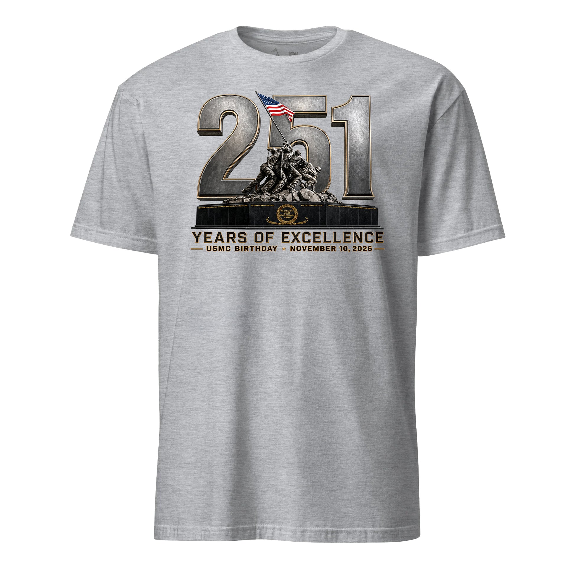251 Years of Excellence USMC Birthday T-Shirt