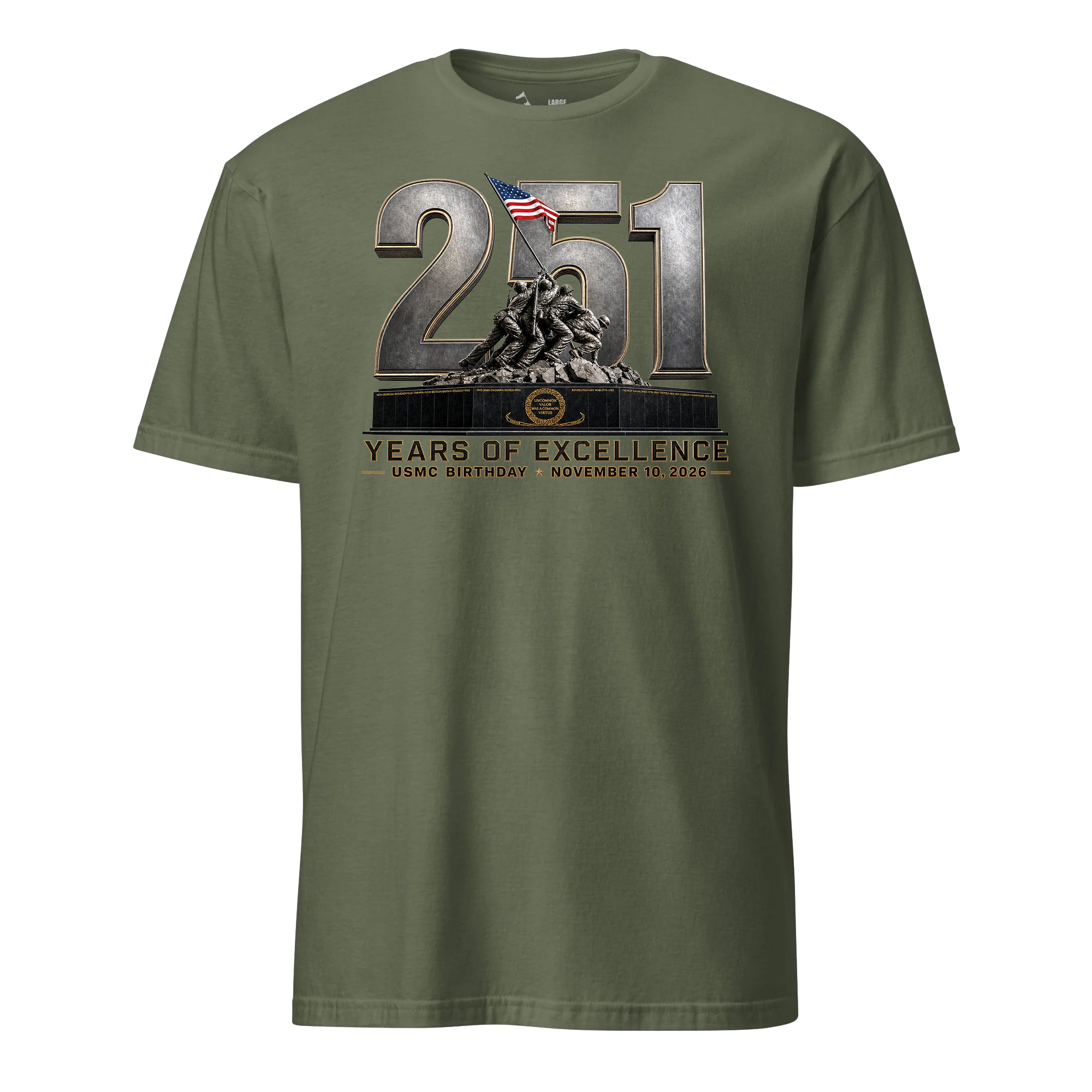 251 Years of Excellence USMC Birthday T-Shirt