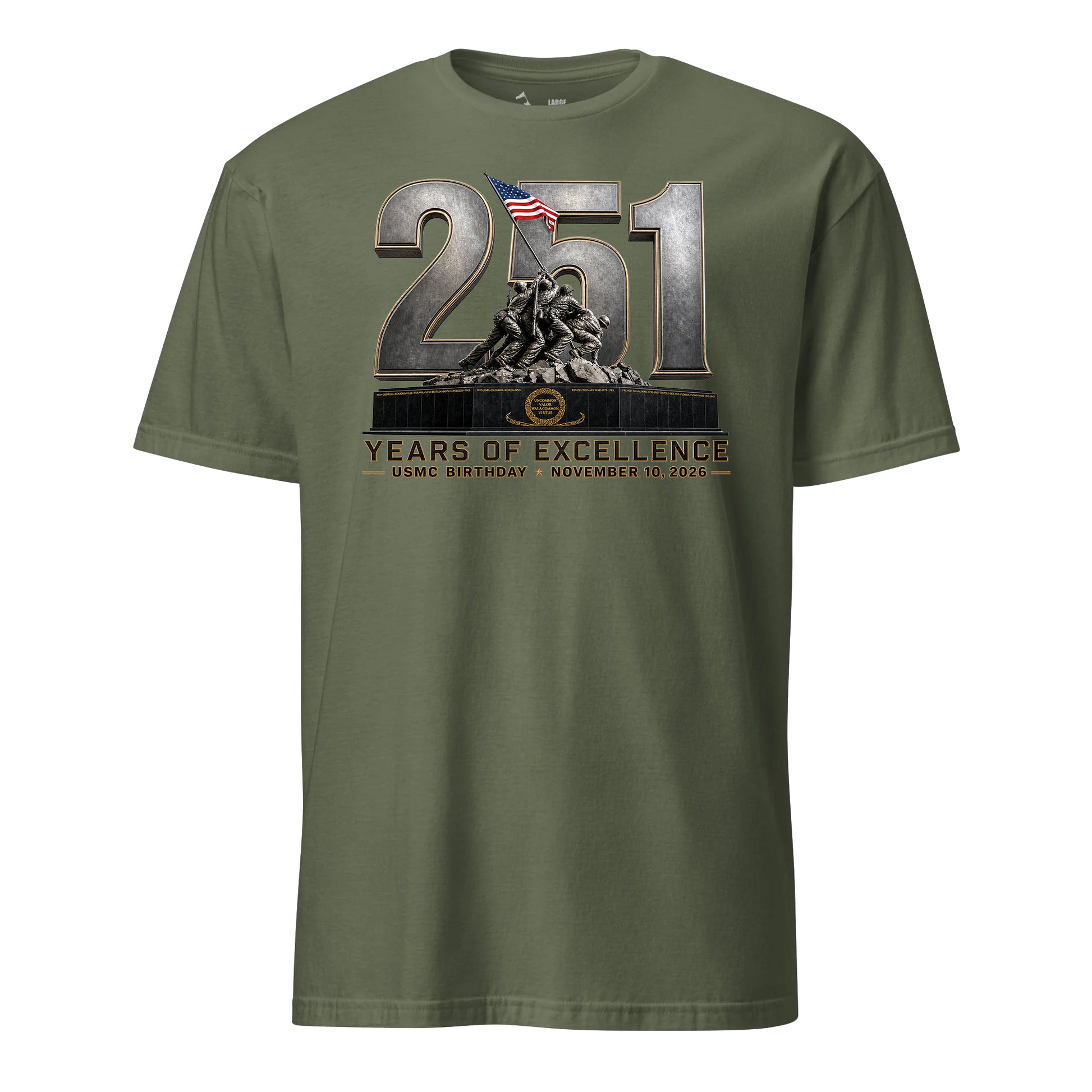 251 Years of Excellence USMC Birthday T-Shirt